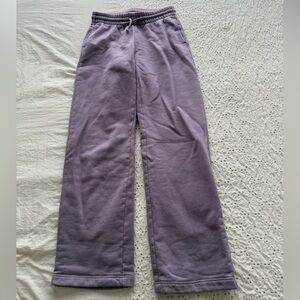 TNA Cozy Fleece Light Purple Wide Leg Sweatpants